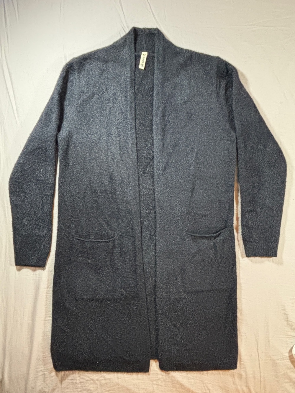 QIXING Women's Open Front Long Sleeve Plush Cardigan